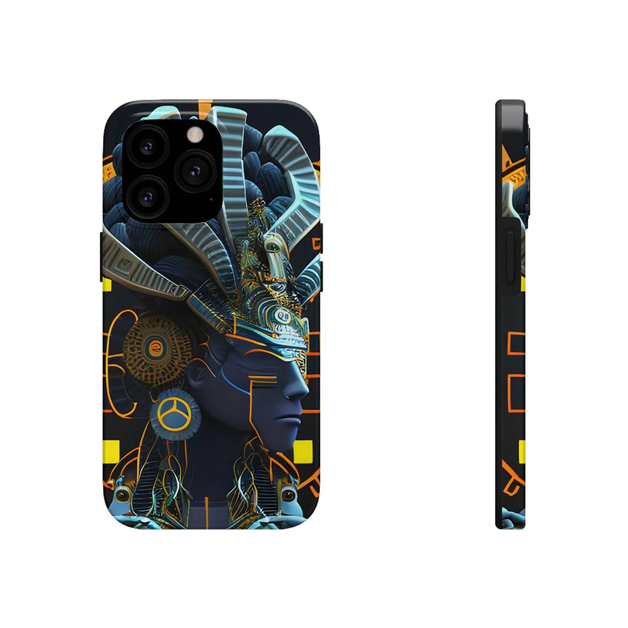 Mayan / Aztec Alien Robot Tribal Warrior Custom Artwork iPhone Case - Uniquely Designed and Inspired by Ancient Civilizations