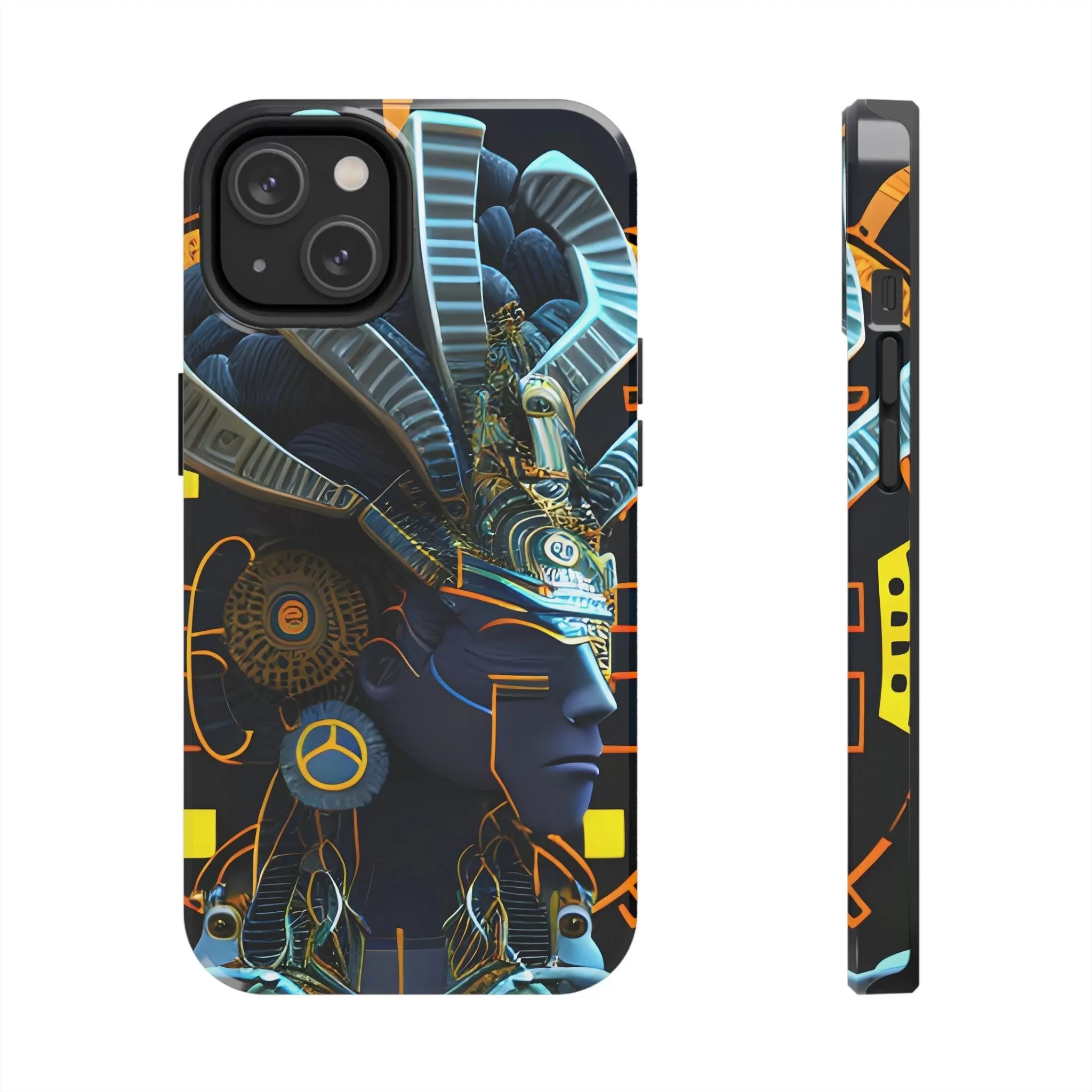 Mayan / Aztec Alien Robot Tribal Warrior Custom Artwork iPhone Case - Uniquely Designed and Inspired by Ancient Civilizations