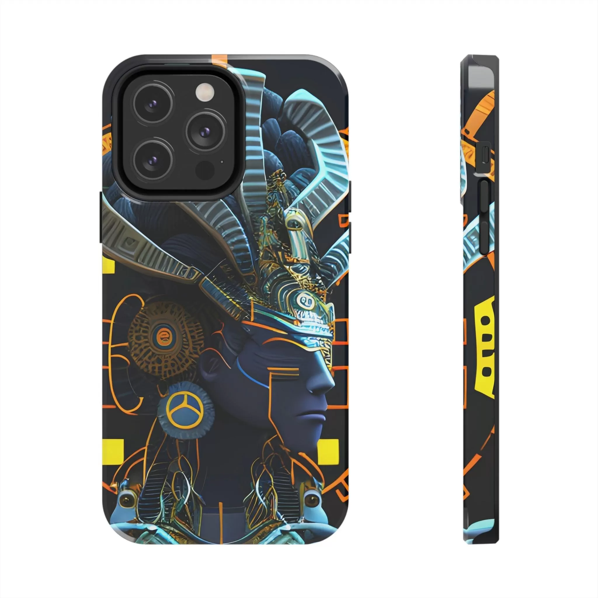 Mayan / Aztec Alien Robot Tribal Warrior Custom Artwork iPhone Case - Uniquely Designed and Inspired by Ancient Civilizations