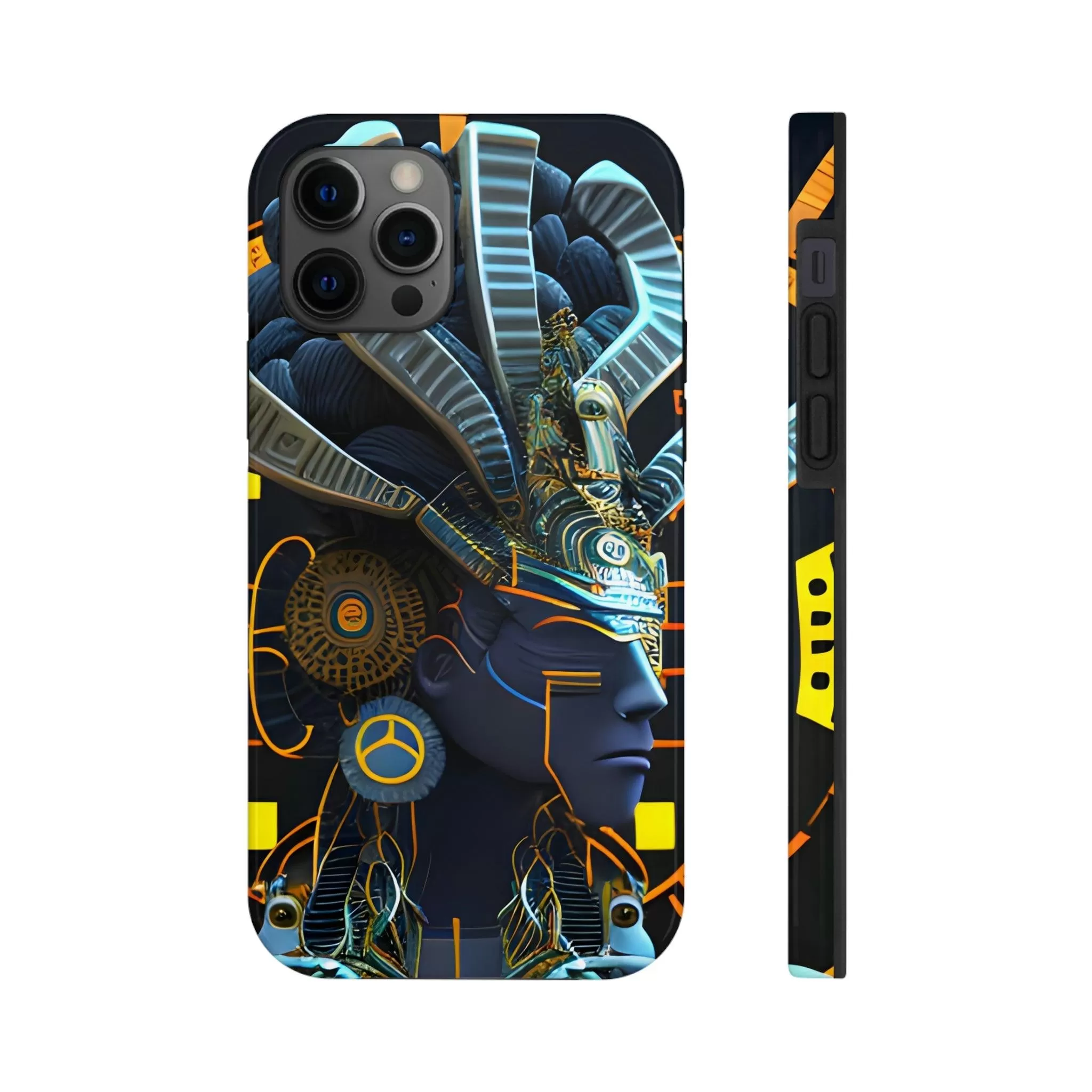 Mayan / Aztec Alien Robot Tribal Warrior Custom Artwork iPhone Case - Uniquely Designed and Inspired by Ancient Civilizations