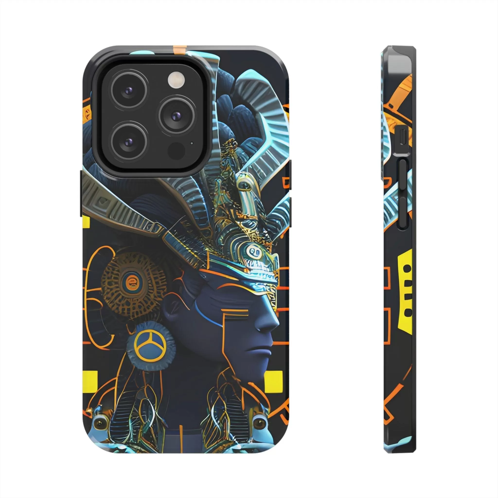 Mayan / Aztec Alien Robot Tribal Warrior Custom Artwork iPhone Case - Uniquely Designed and Inspired by Ancient Civilizations