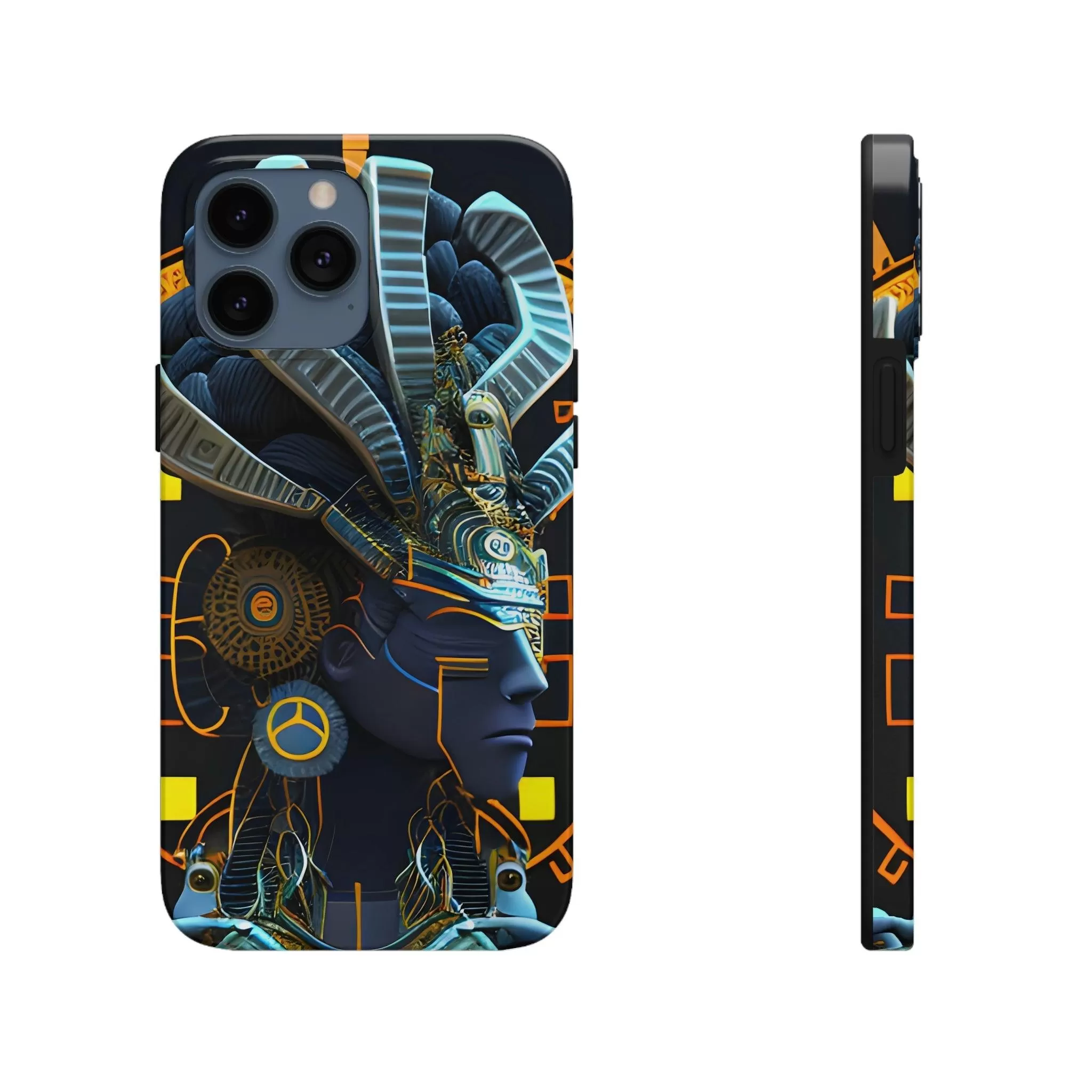 Mayan / Aztec Alien Robot Tribal Warrior Custom Artwork iPhone Case - Uniquely Designed and Inspired by Ancient Civilizations