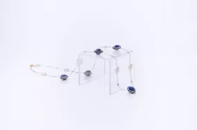 Milly Necklace (Lapis & Flat Pearls)