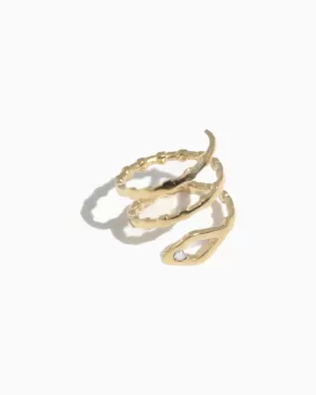 Naja triple gold ring #01