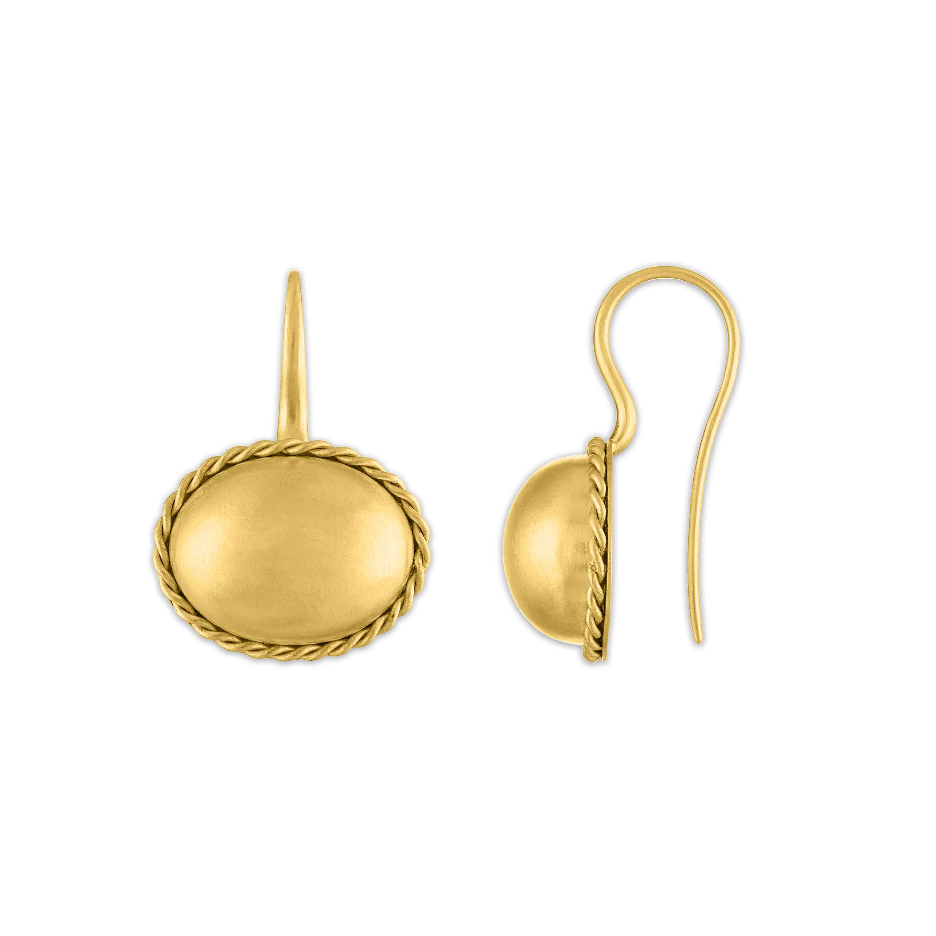 Oval Chorda Hook Earrings