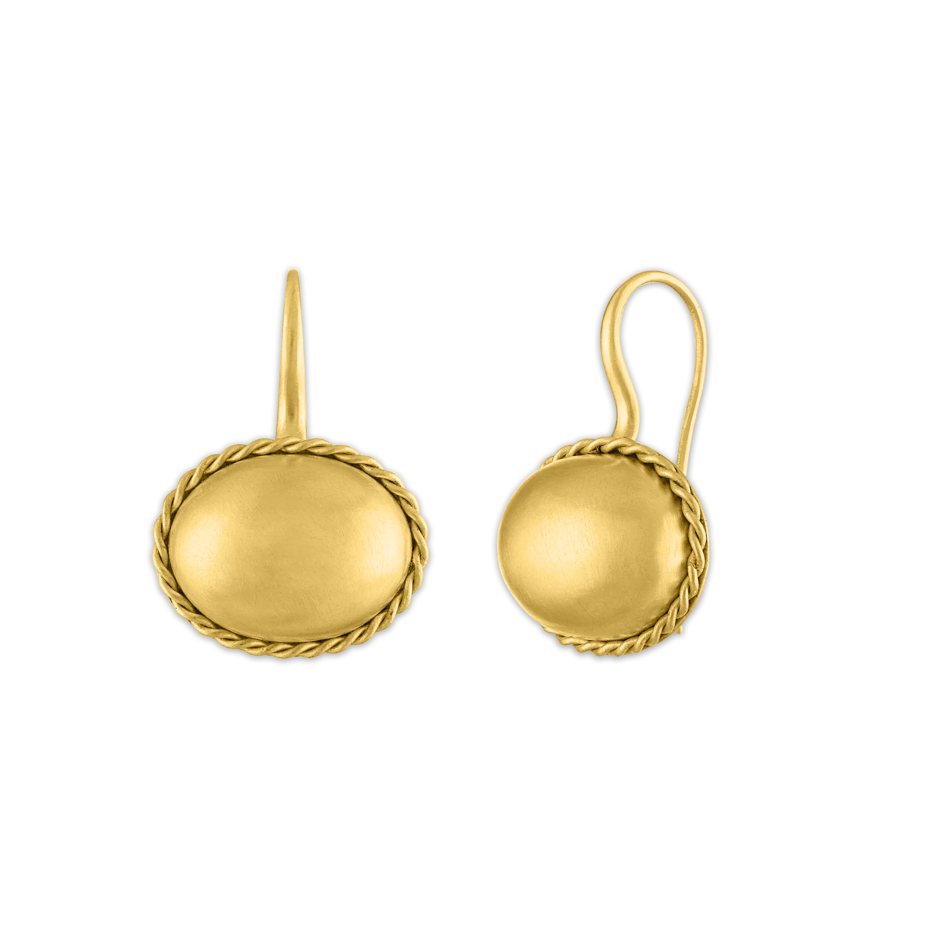 Oval Chorda Hook Earrings