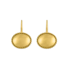 Oval Chorda Hook Earrings