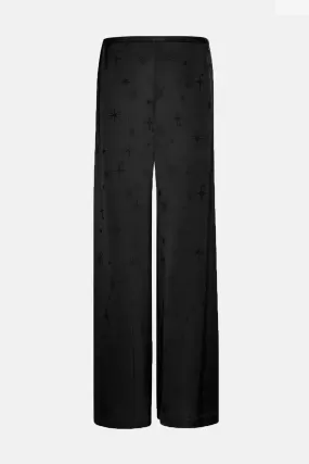 PALAZZO PANTS IN ETOILE JACQUARD SATIN