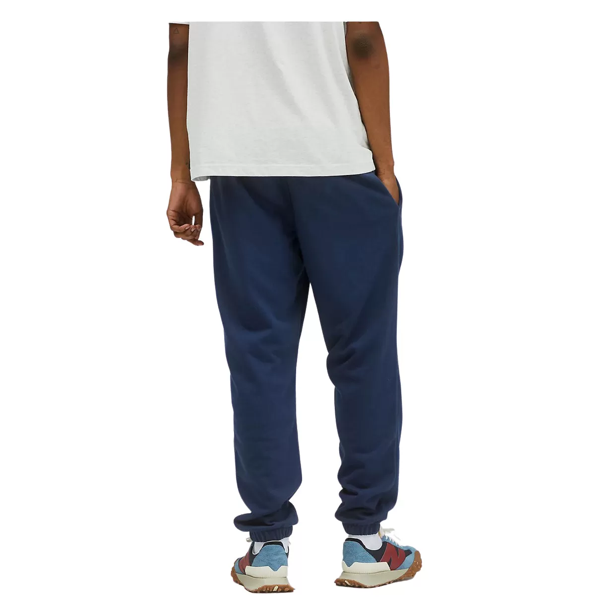 Pantaloni Tuta Uomo New Balance French Terry Blu