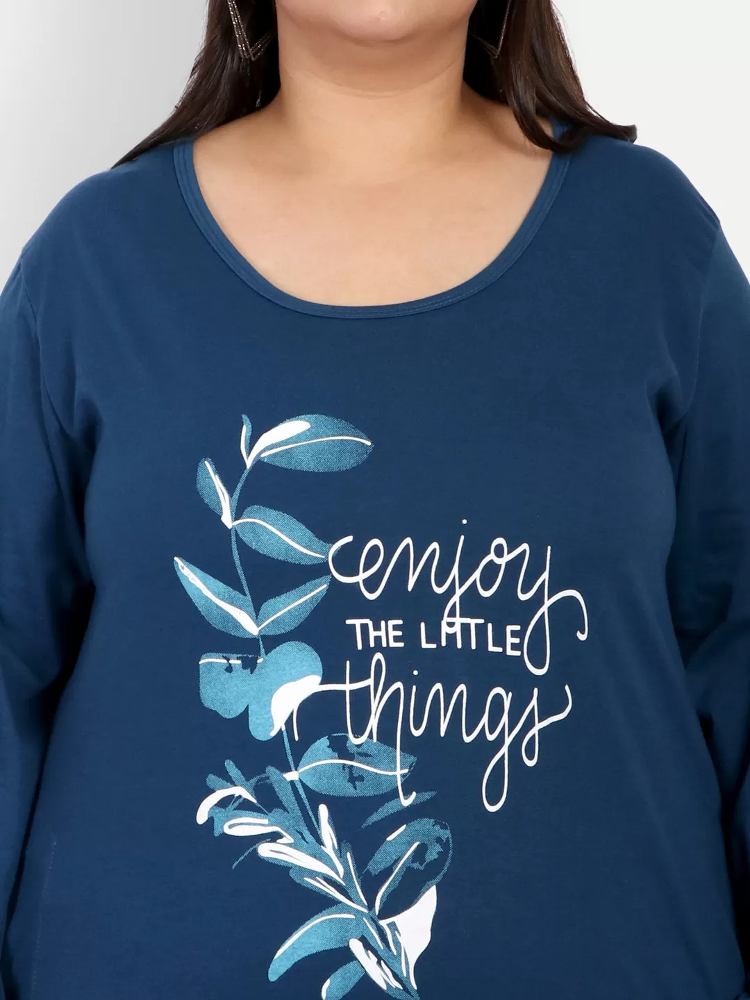 Plus Size Cotton Long Tops for Women Full Sleeves - Pack of 2 (Teal Blue & Mauve)