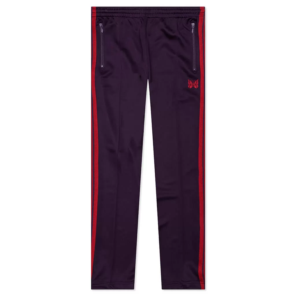 Poly Smooth Narrow Track Pant - Purple