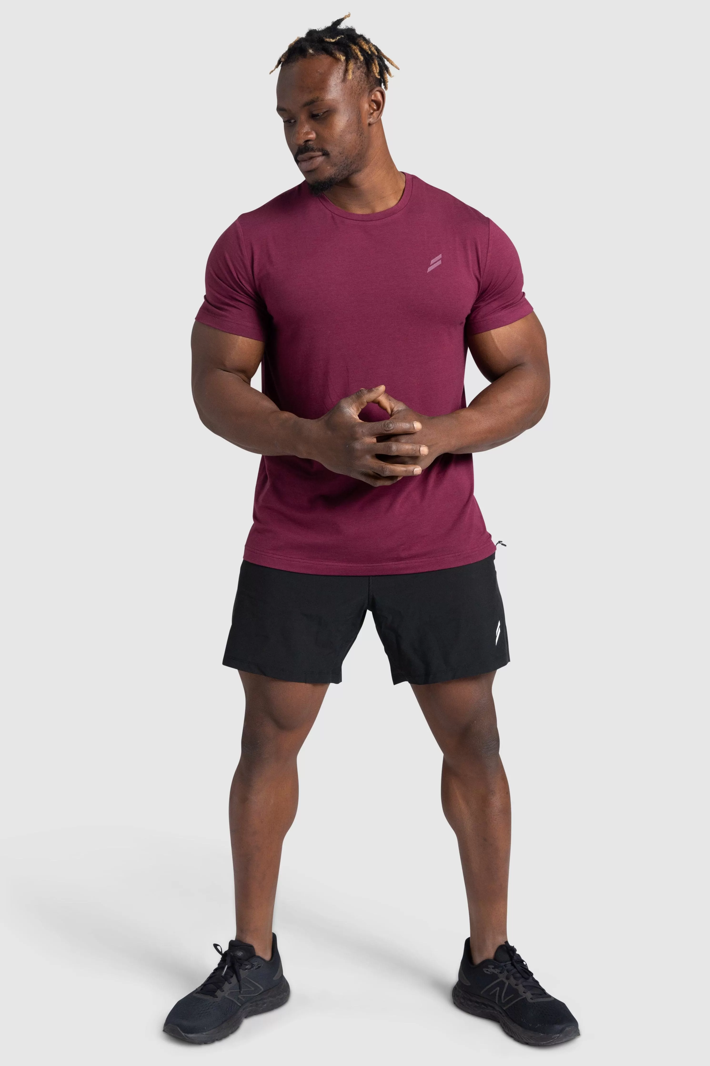 Power Regular Fit Tee - Burgundy