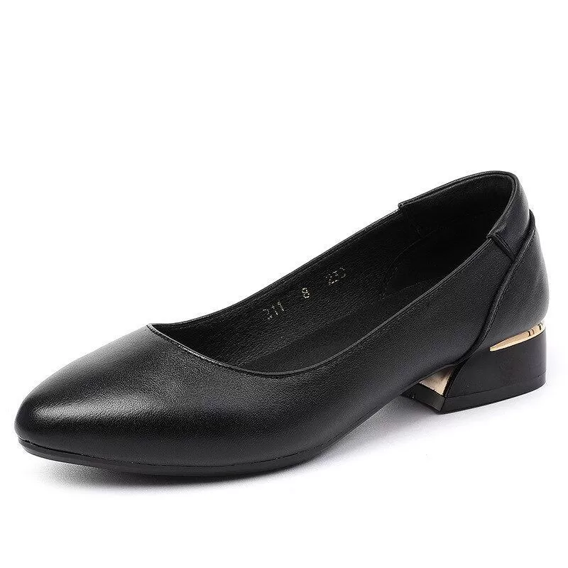 QM207 Women's Casual Shoes - Soft Pumps with Low Heels