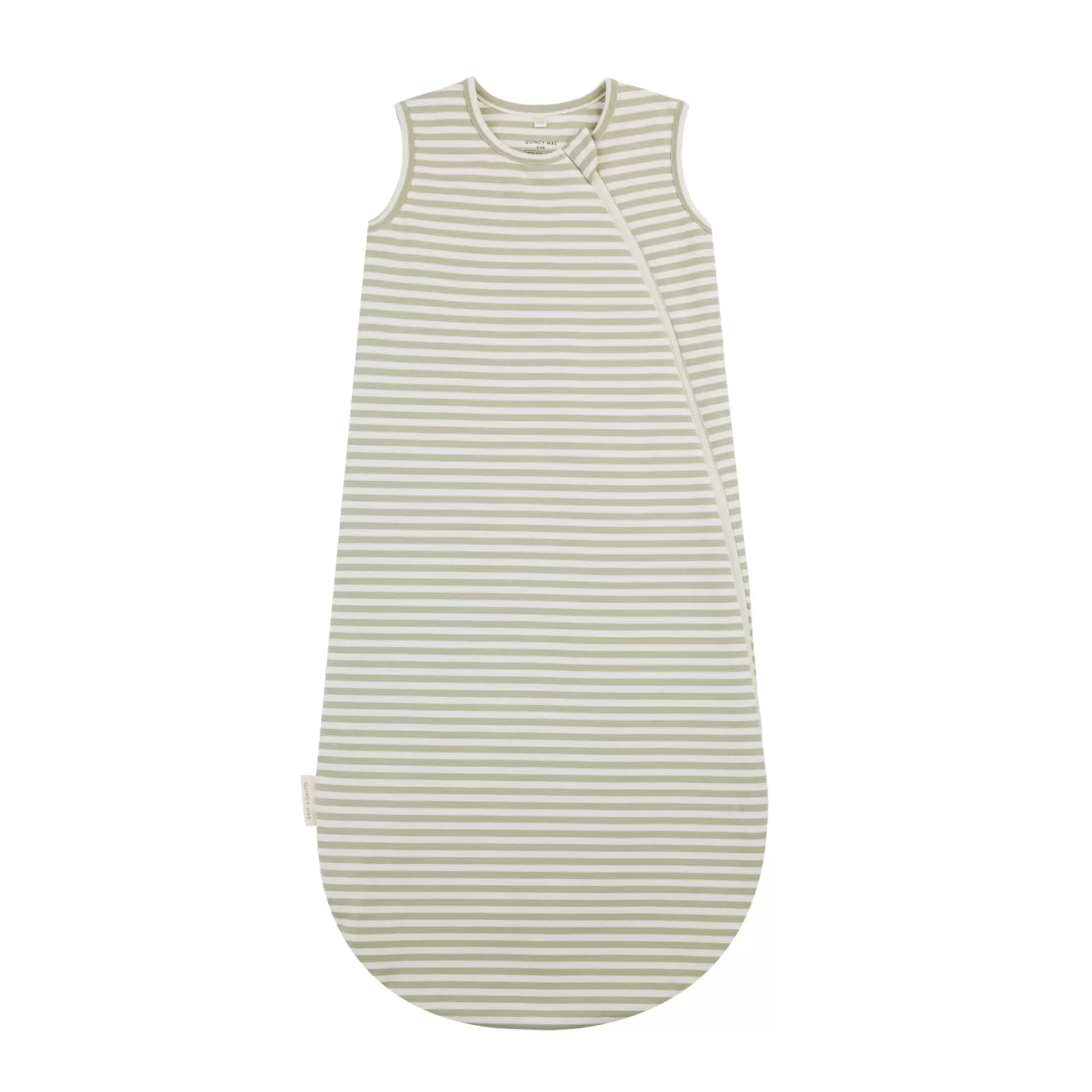 Quincy Mae Jersey Sleeping Bag - Sage Stripe