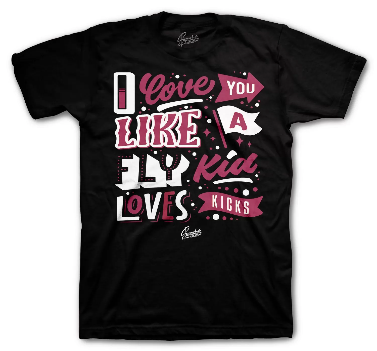 Retro 8 Burgundy Shirt - Love Kicks - Black