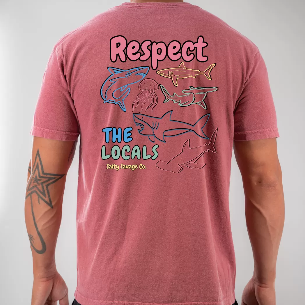 Salty Savage "Respect the Locals" Pocket Tee