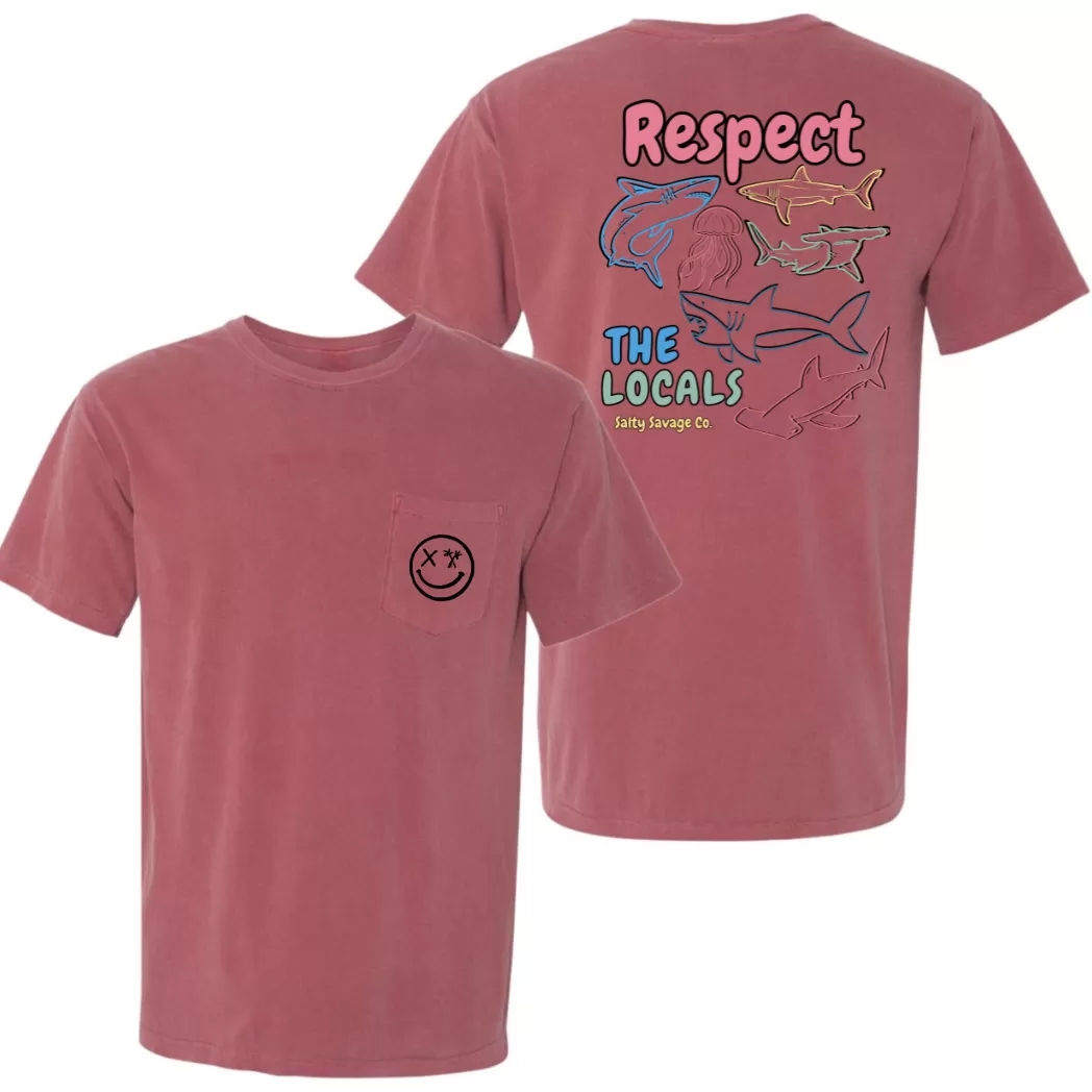 Salty Savage "Respect the Locals" Pocket Tee