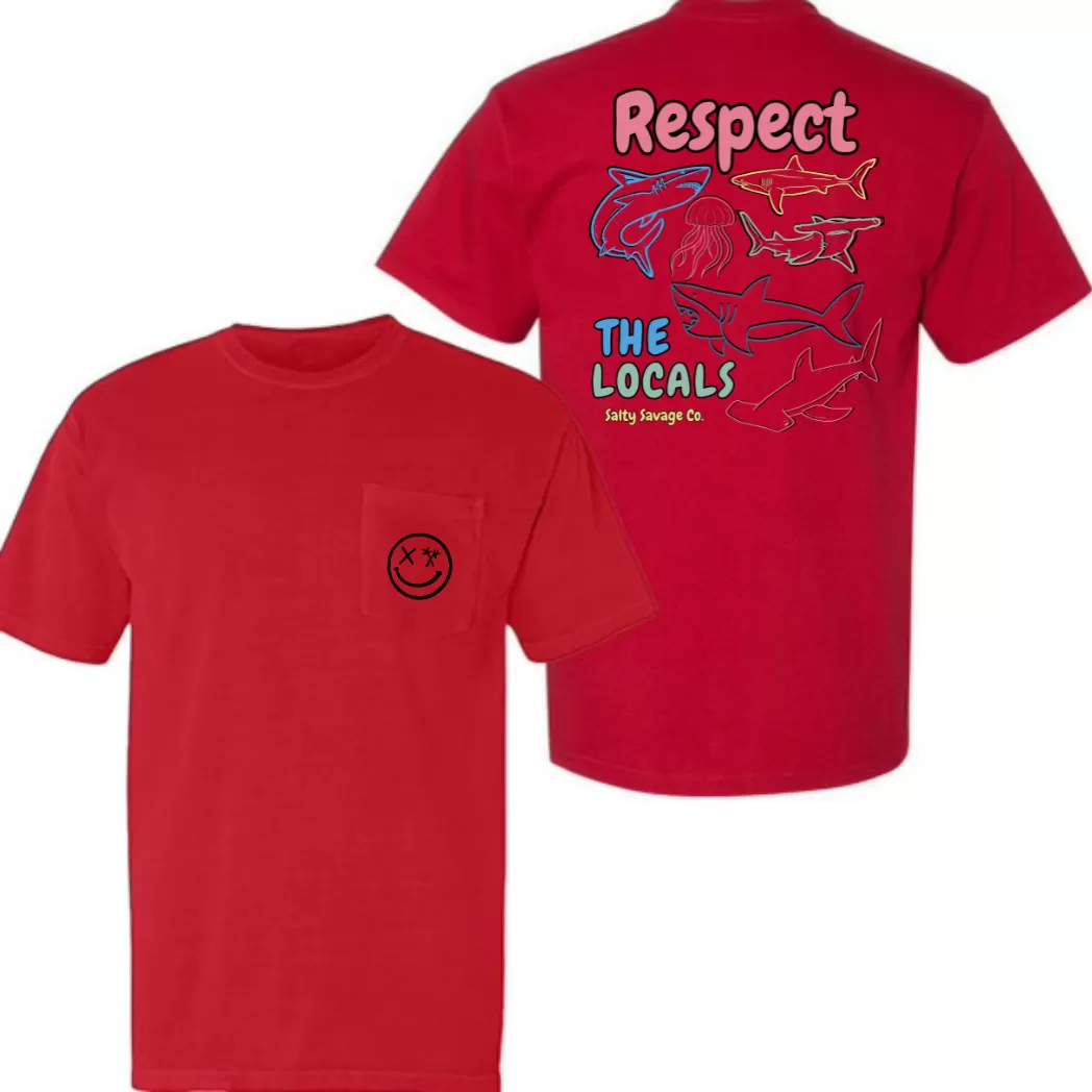 Salty Savage "Respect the Locals" Pocket Tee