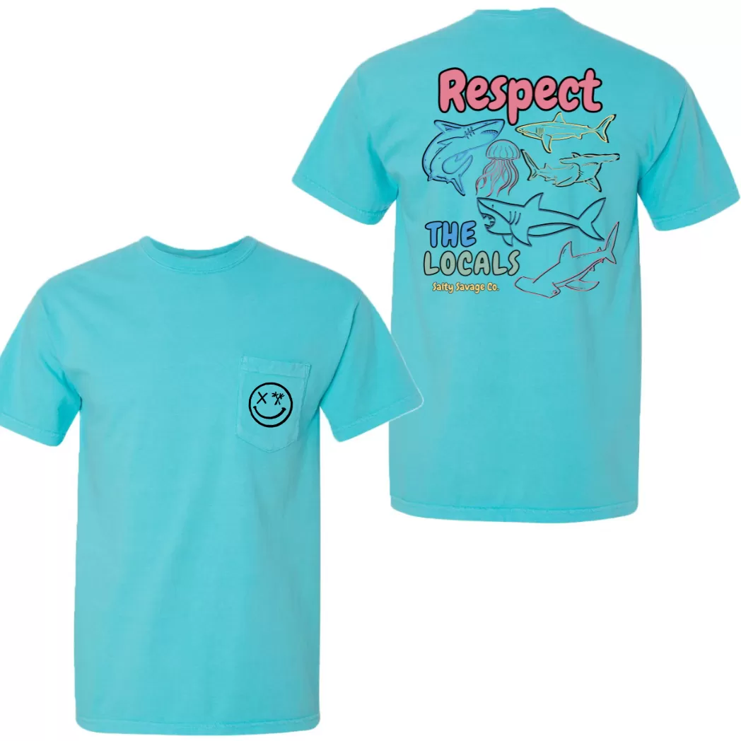 Salty Savage "Respect the Locals" Pocket Tee