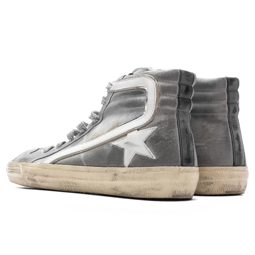 Slide Wax Suede Sneaker - Mud/White/Black/Silver