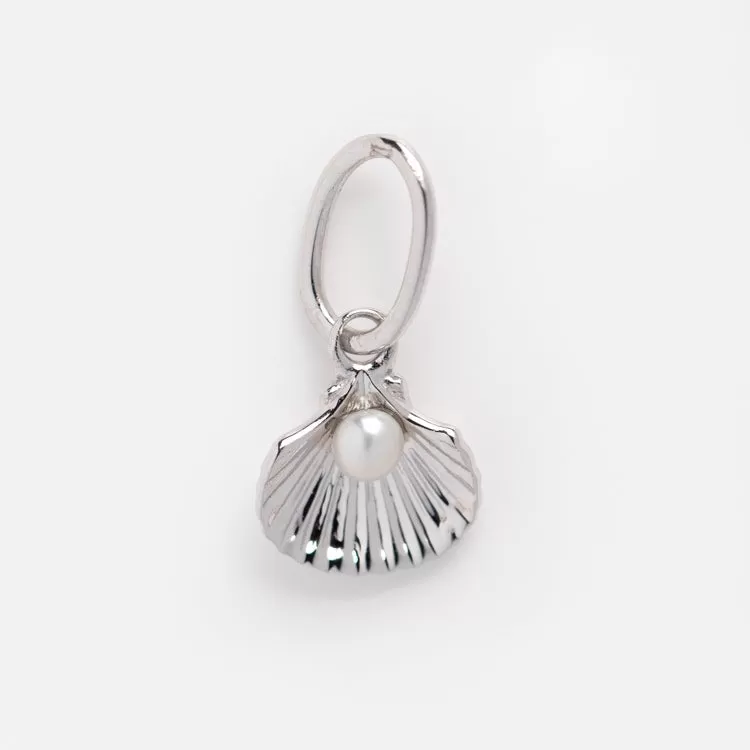 Solid Gold Nature Charm in White Gold