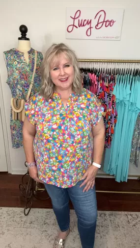 Spring Meadow Floral Top