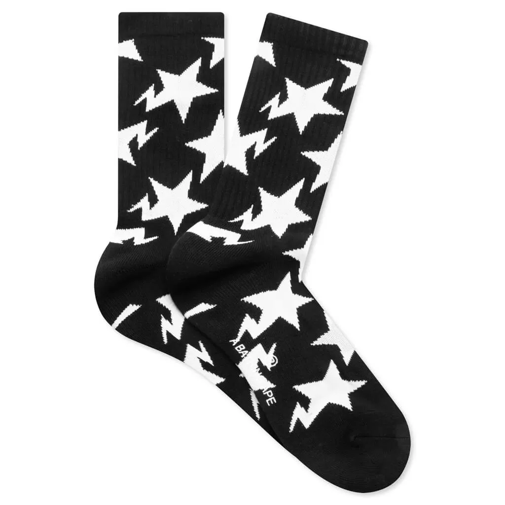 STA Pattern Socks - Black