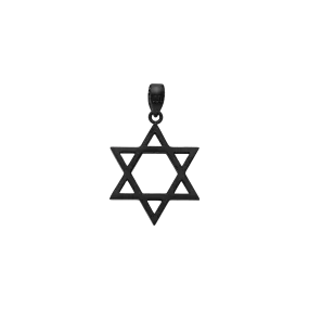 Star of David Pendant - Black