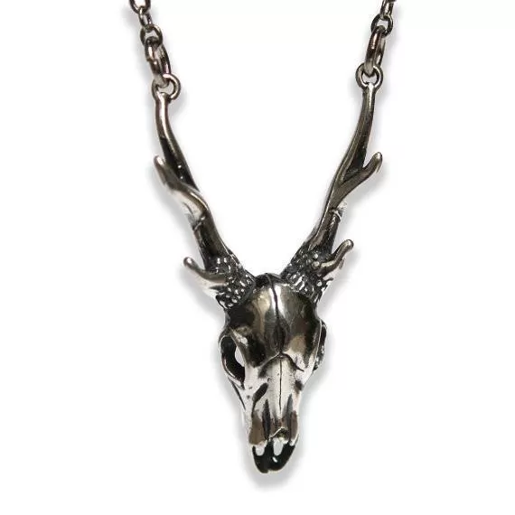 Sterling Deer Skull Pendant