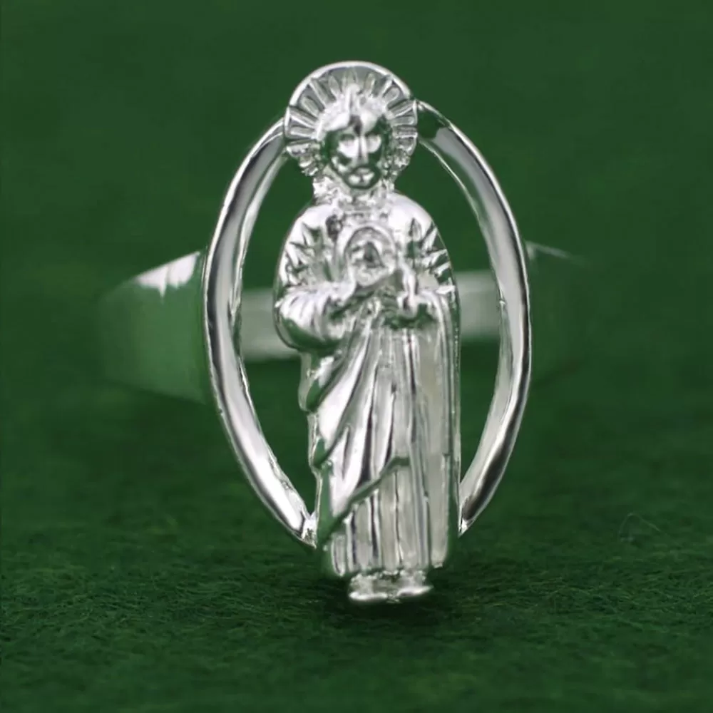 Sterling Silver 925 San Judas Ring for Women and Men