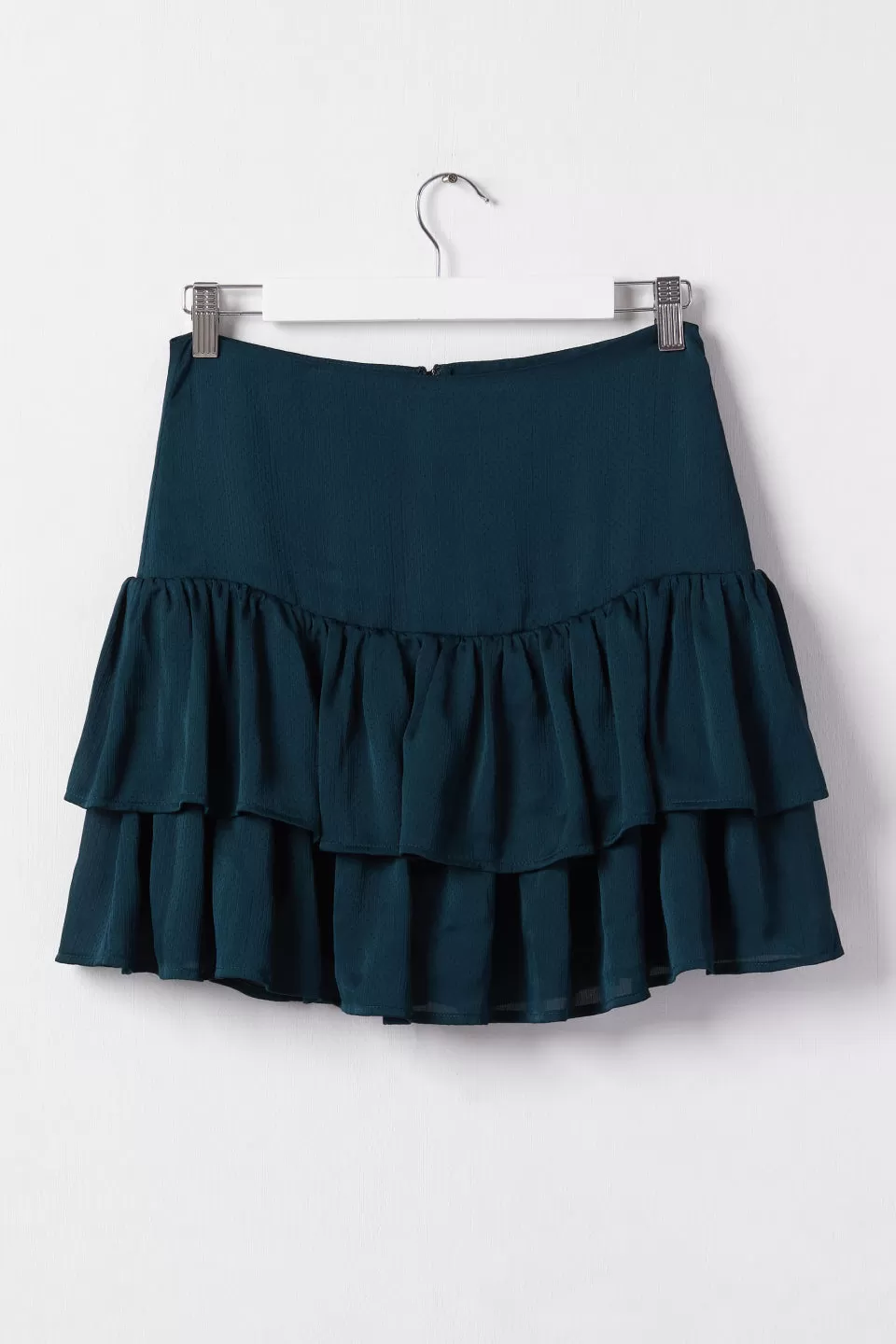 Sublime Emerald Double Frill Mini Skirt