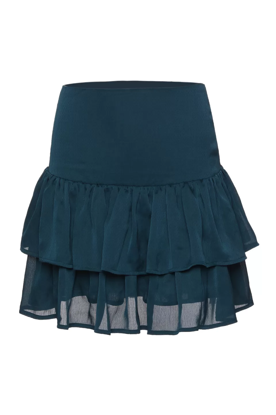 Sublime Emerald Double Frill Mini Skirt