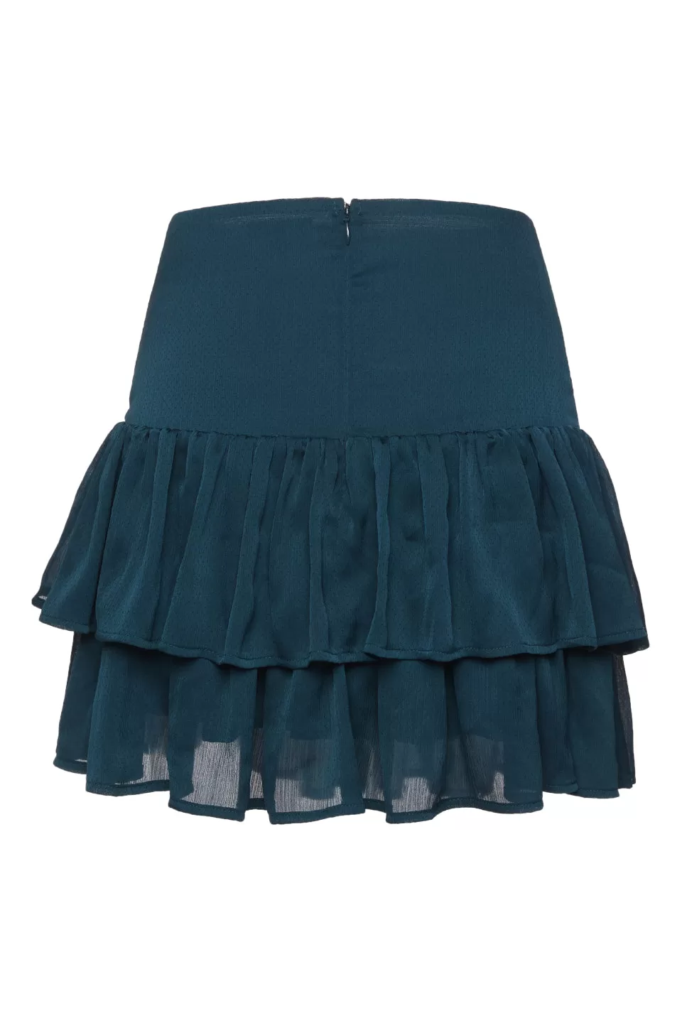 Sublime Emerald Double Frill Mini Skirt