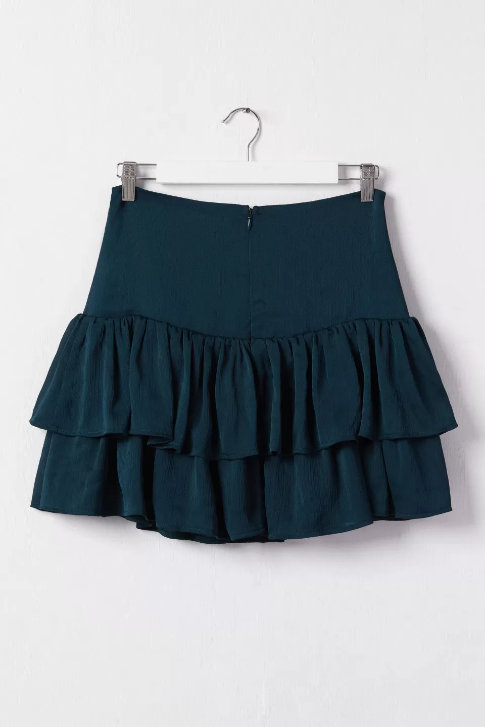 Sublime Emerald Double Frill Mini Skirt