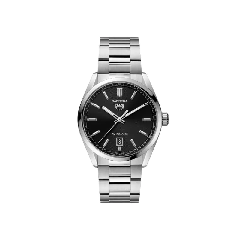 Tag Heuer Gents Carrera Automatic 39mm - Black/Steel