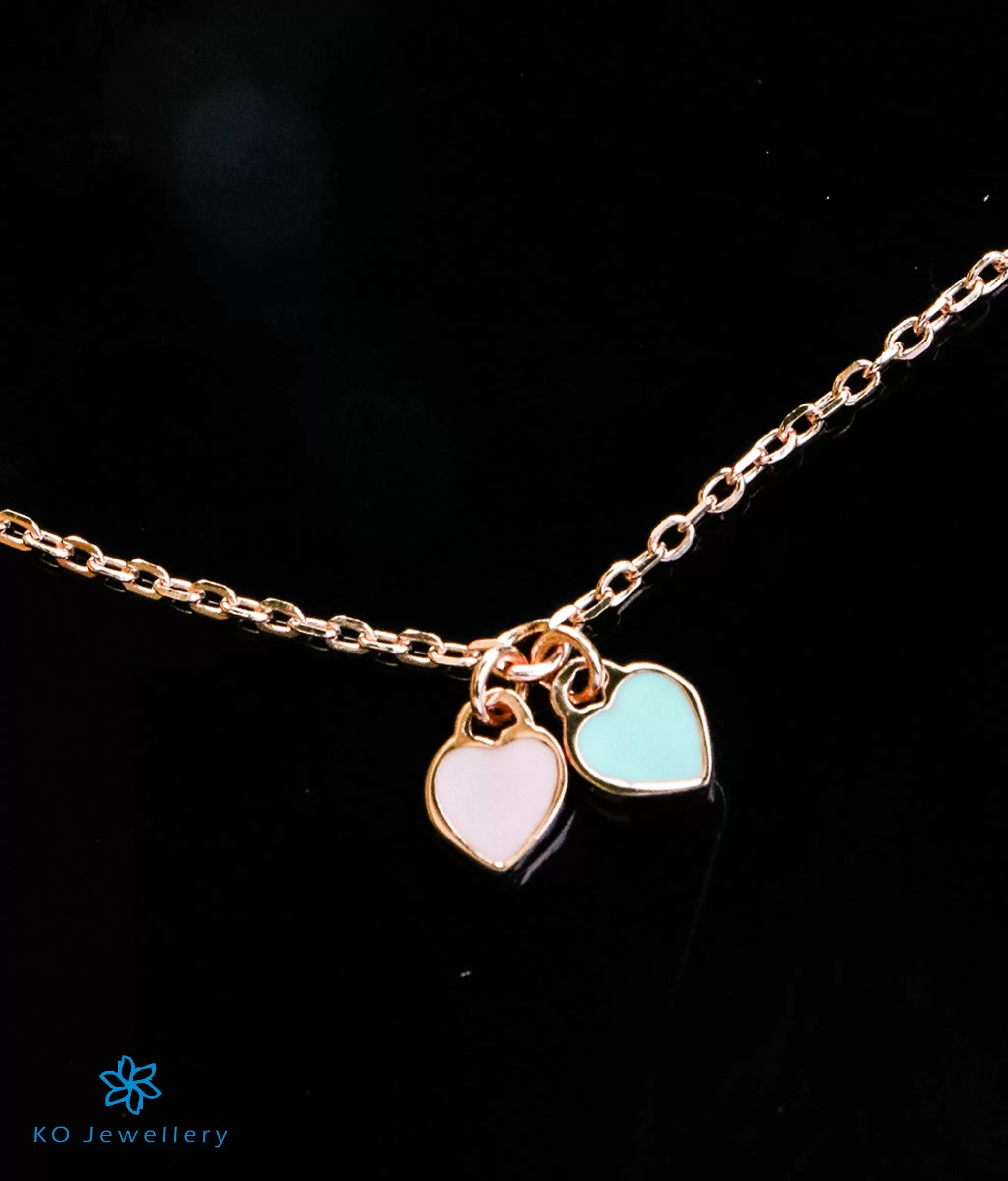 The Inseparable Hearts Silver Rose-gold Bracelet