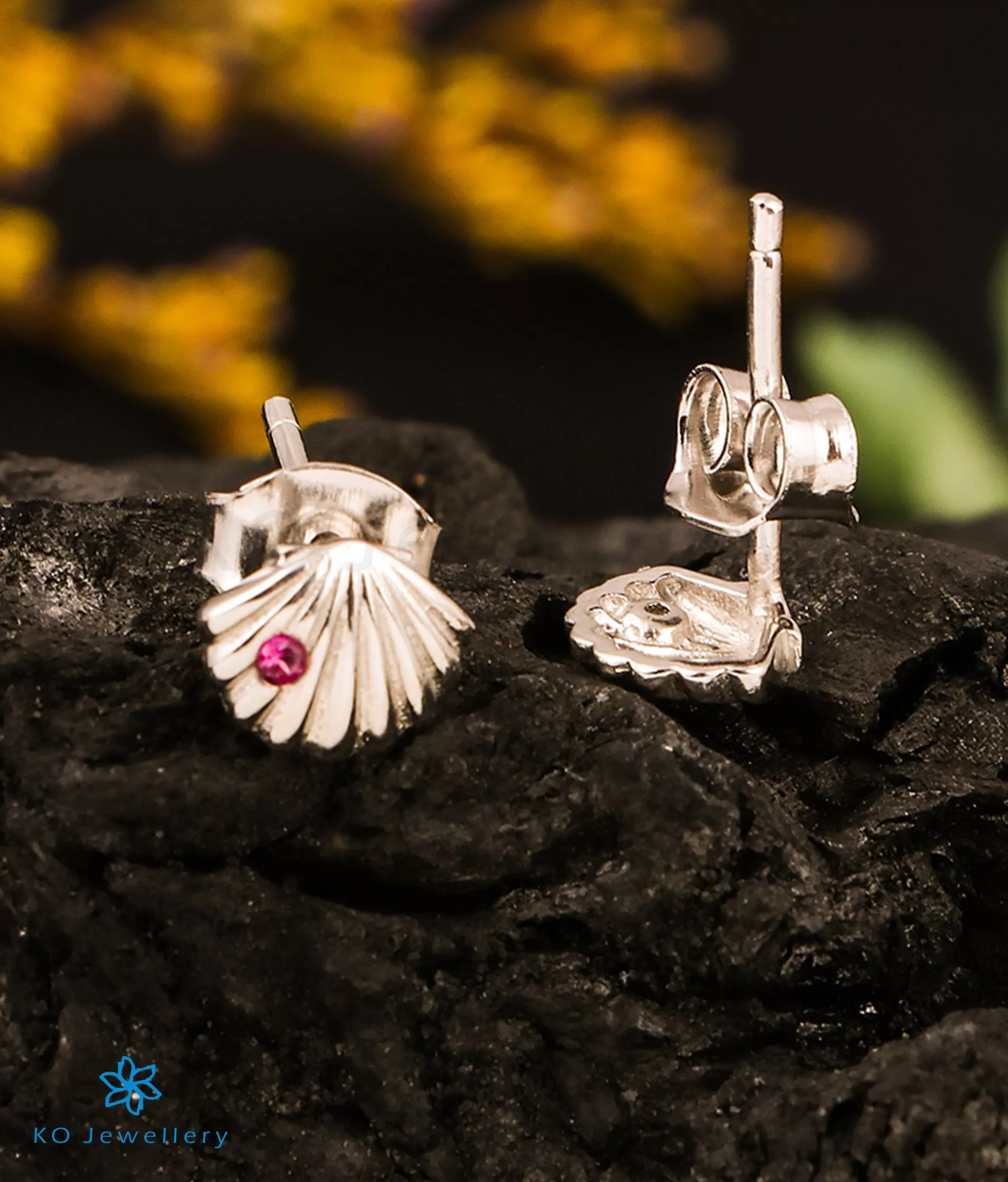 The Shining Shell Silver Earrings