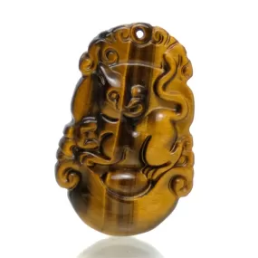 Tiger's Eye Chinese Zodiac Pendant, Rat