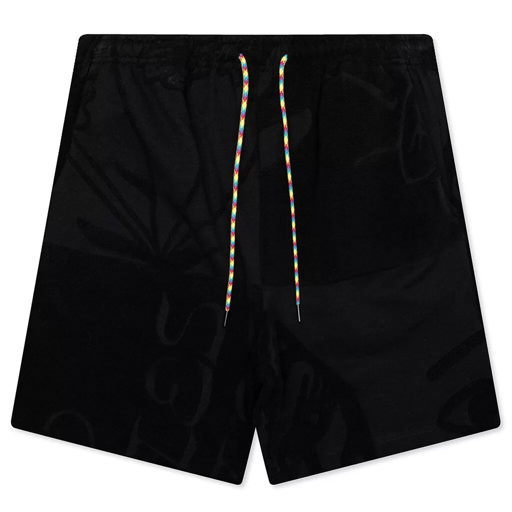 Towelling Shorts - Black