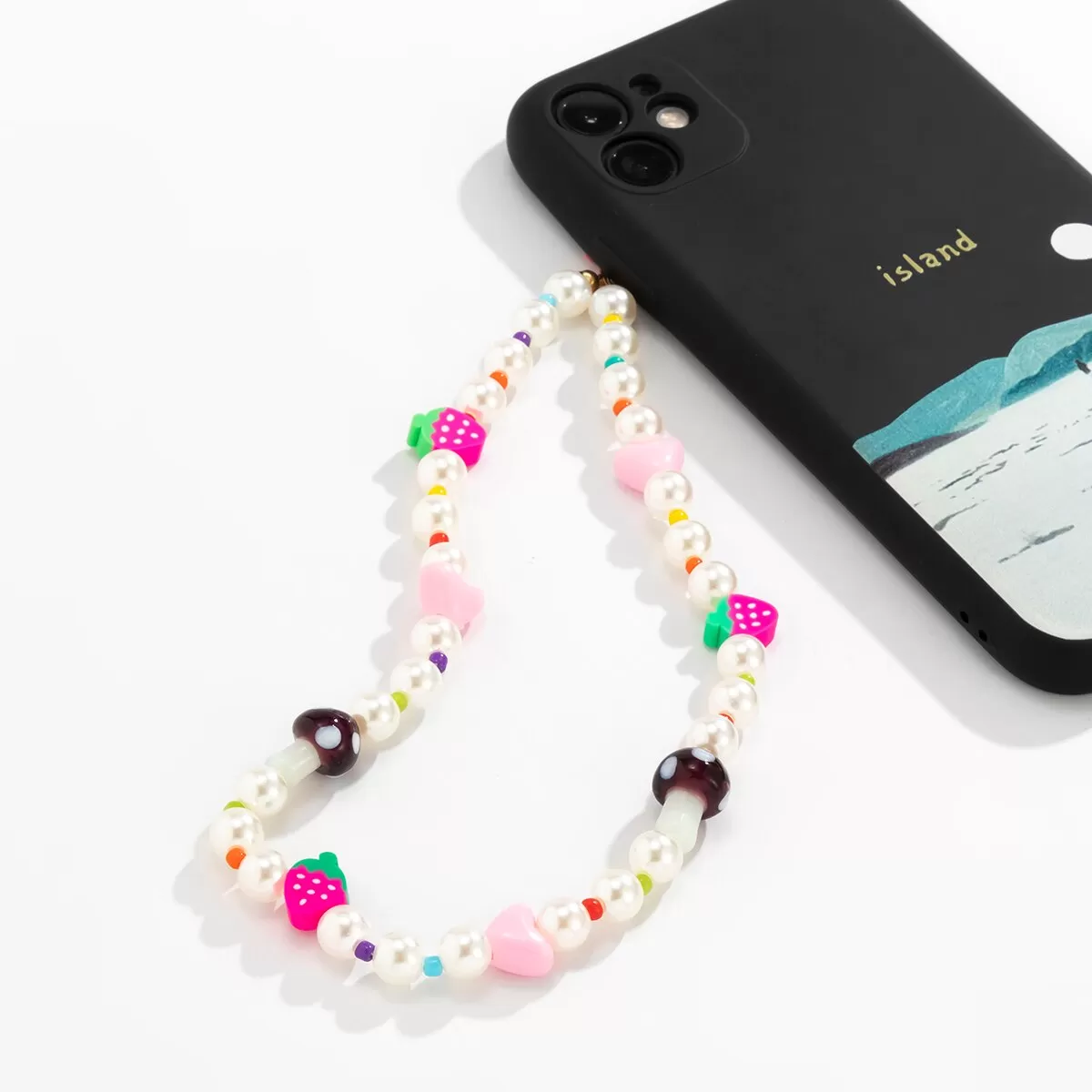 Trending Pearl Deluxe Handy Strap Phone Case Hanging Cord