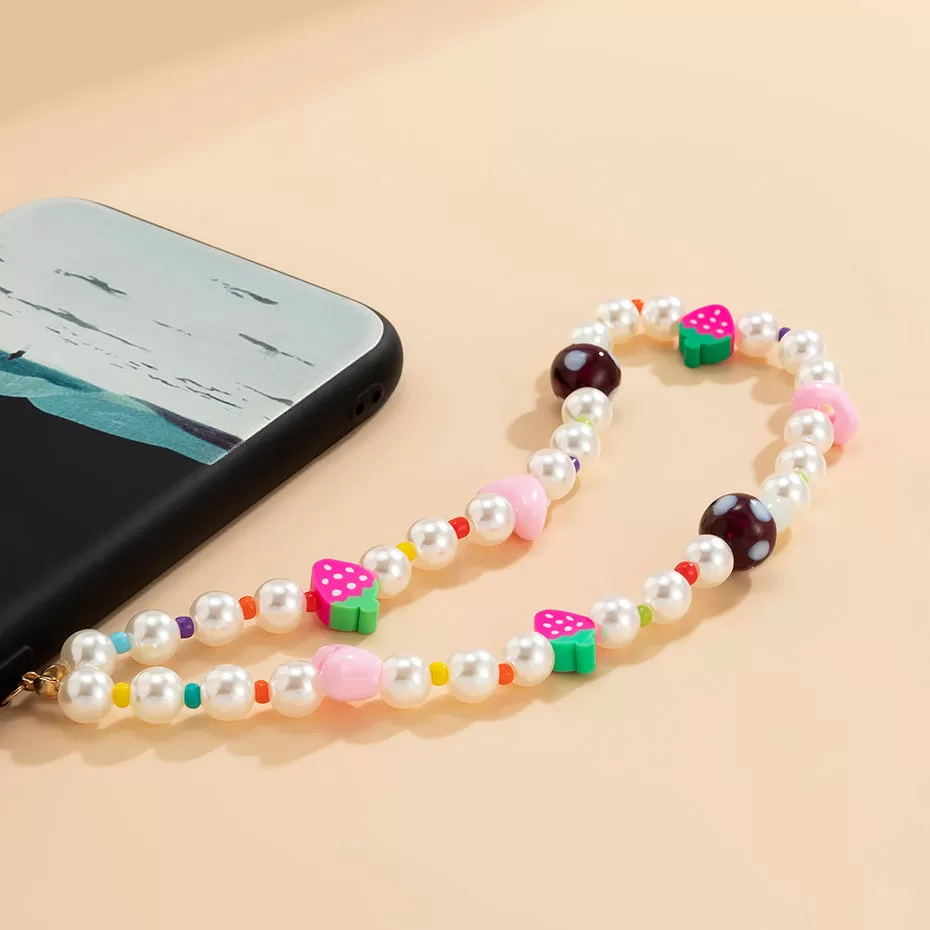 Trending Pearl Deluxe Handy Strap Phone Case Hanging Cord