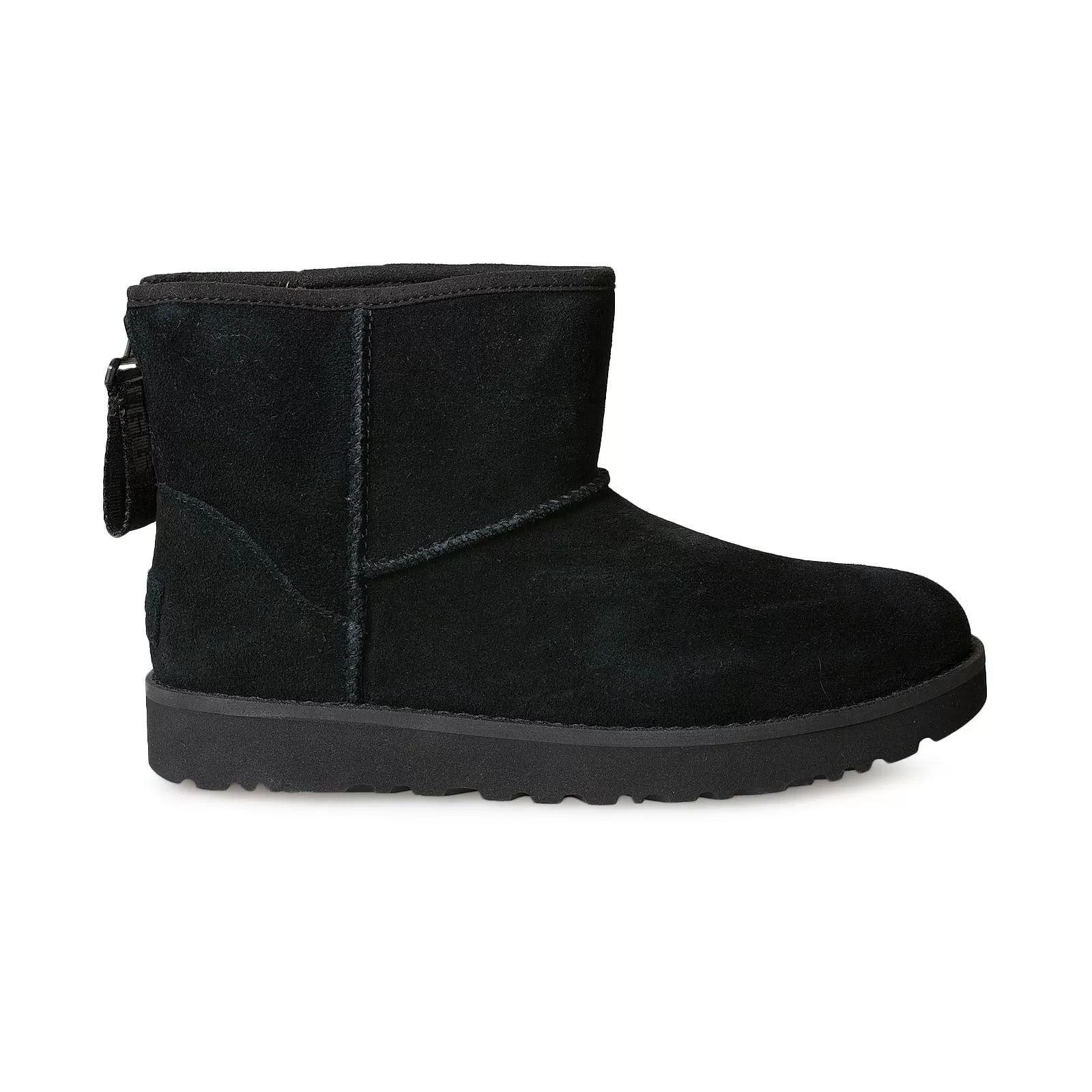 UGG Classic Mini Logo Zip Black Boots - Women's