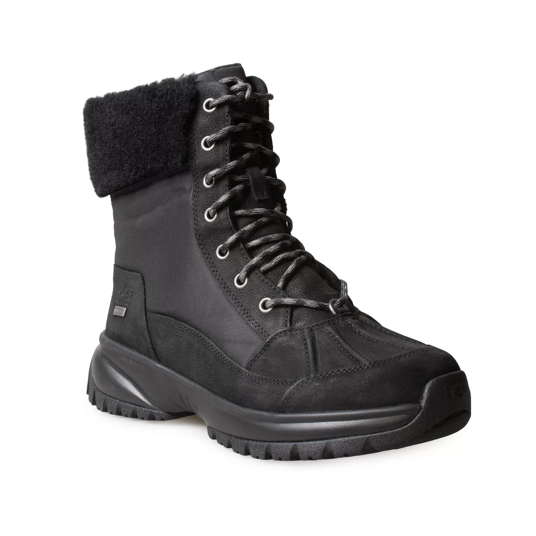 UGG Yose Fluff Hiker Black Boots - Women's