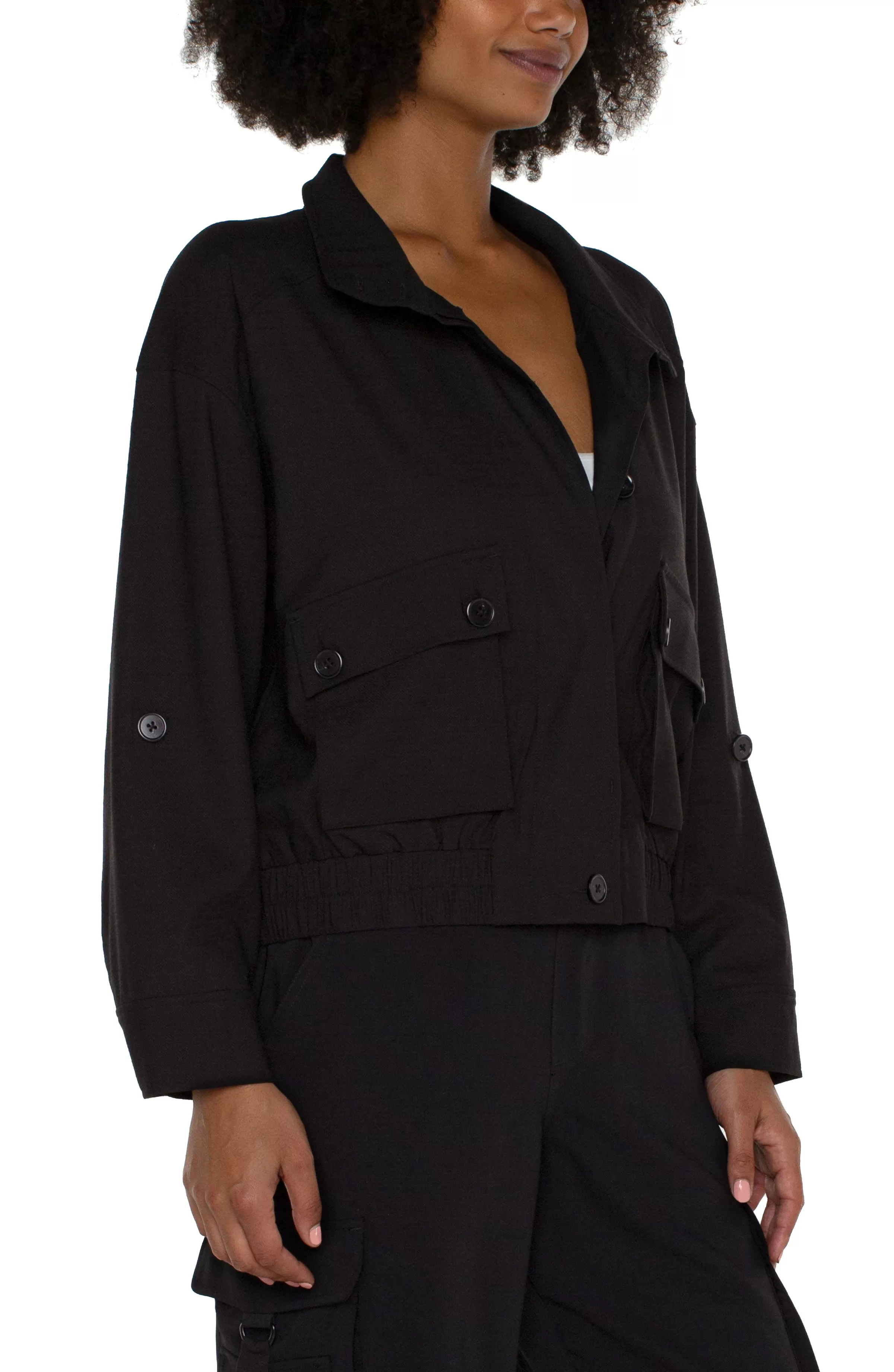 UTILITY JACKET WITH CINCH WAIST