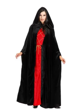 Velvet Hooded Cloak for Adults