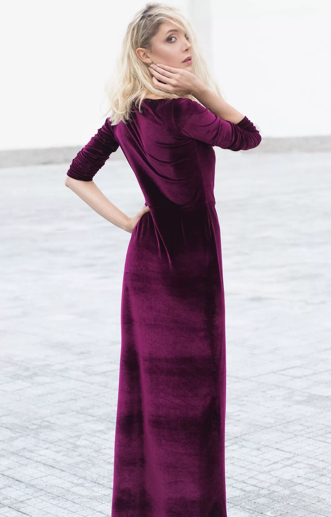 Velvet Shirt Dress