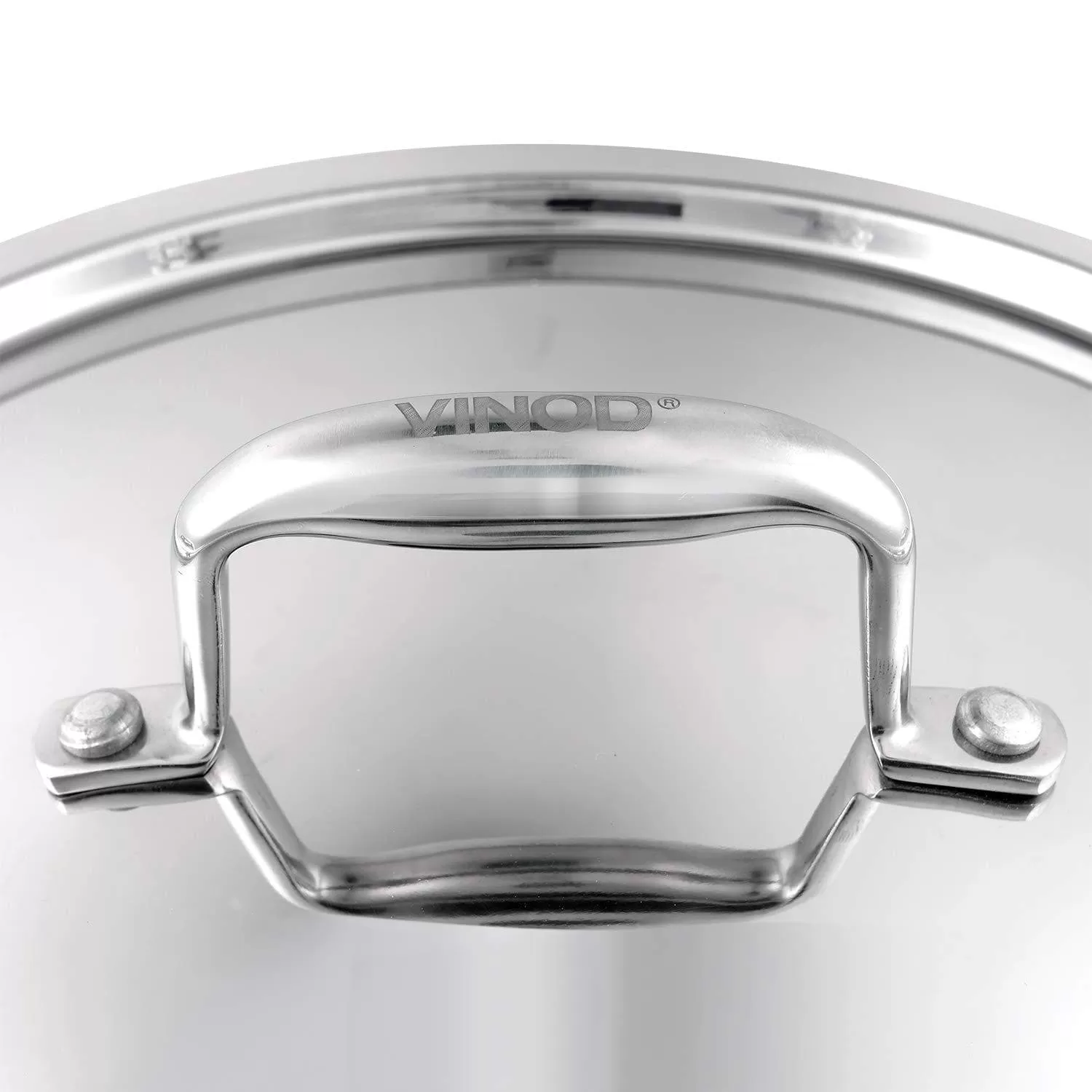 Vinod Platinum Triply Stainless Steel Kadai with Lid