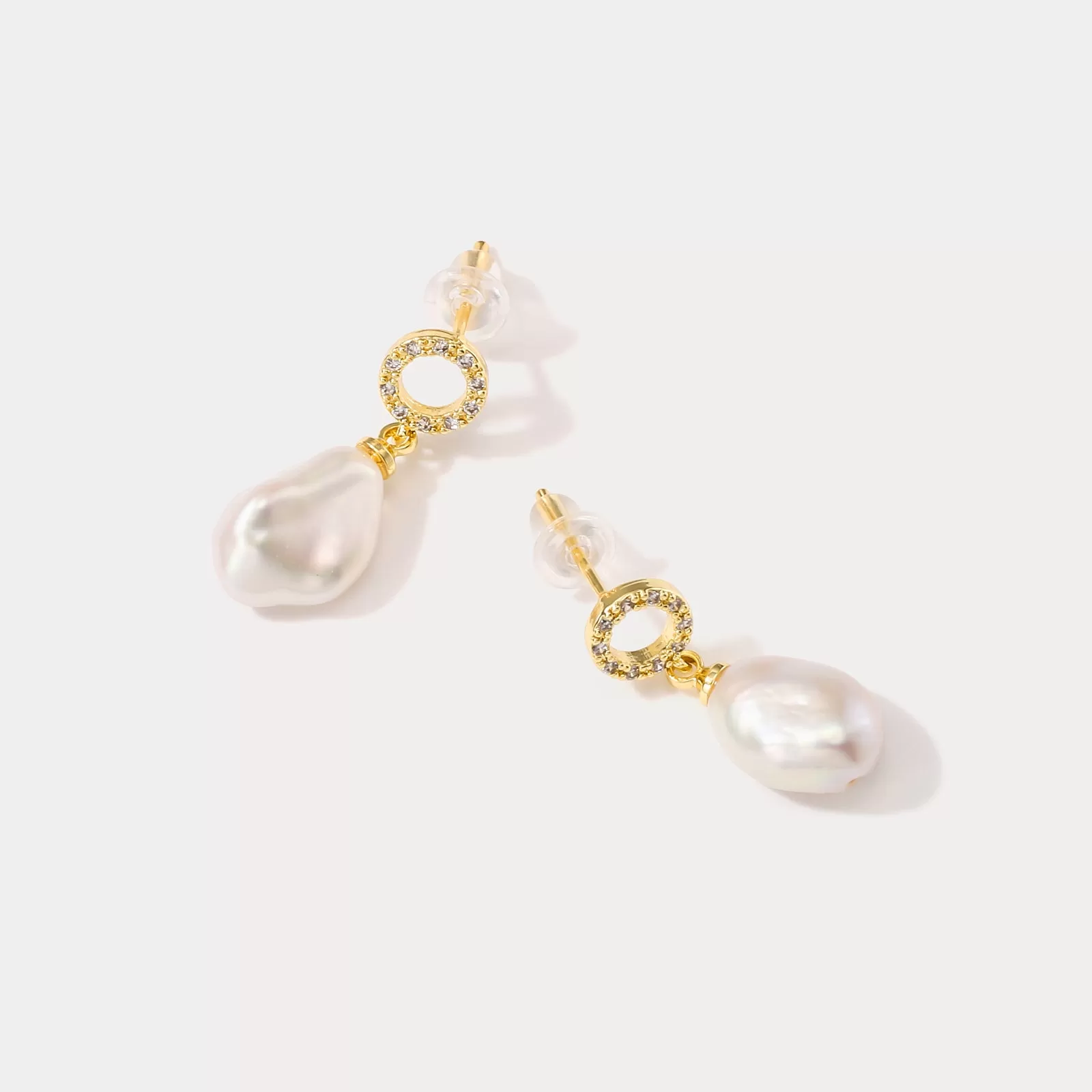 Vintage Baroque Pearl Earrings