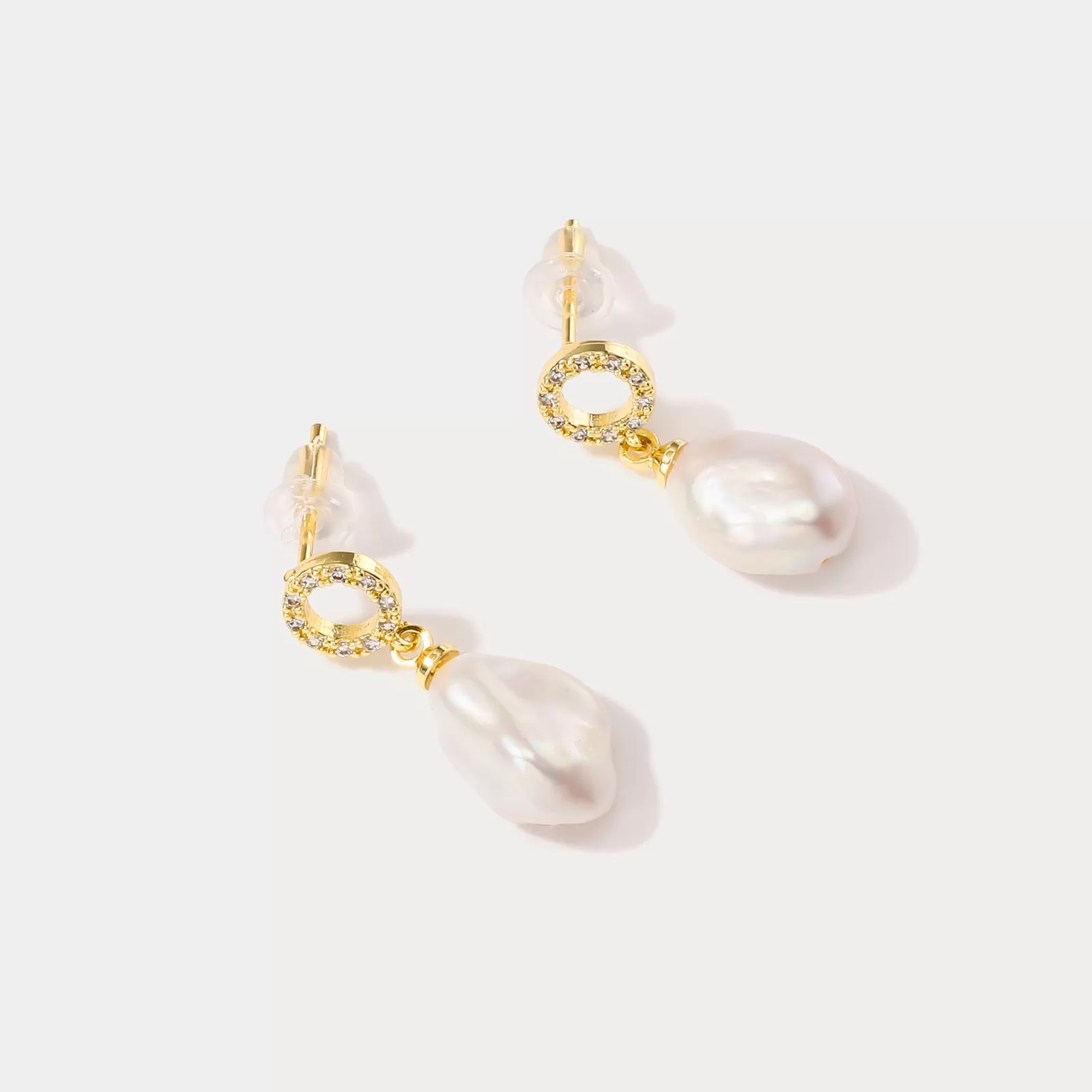 Vintage Baroque Pearl Earrings