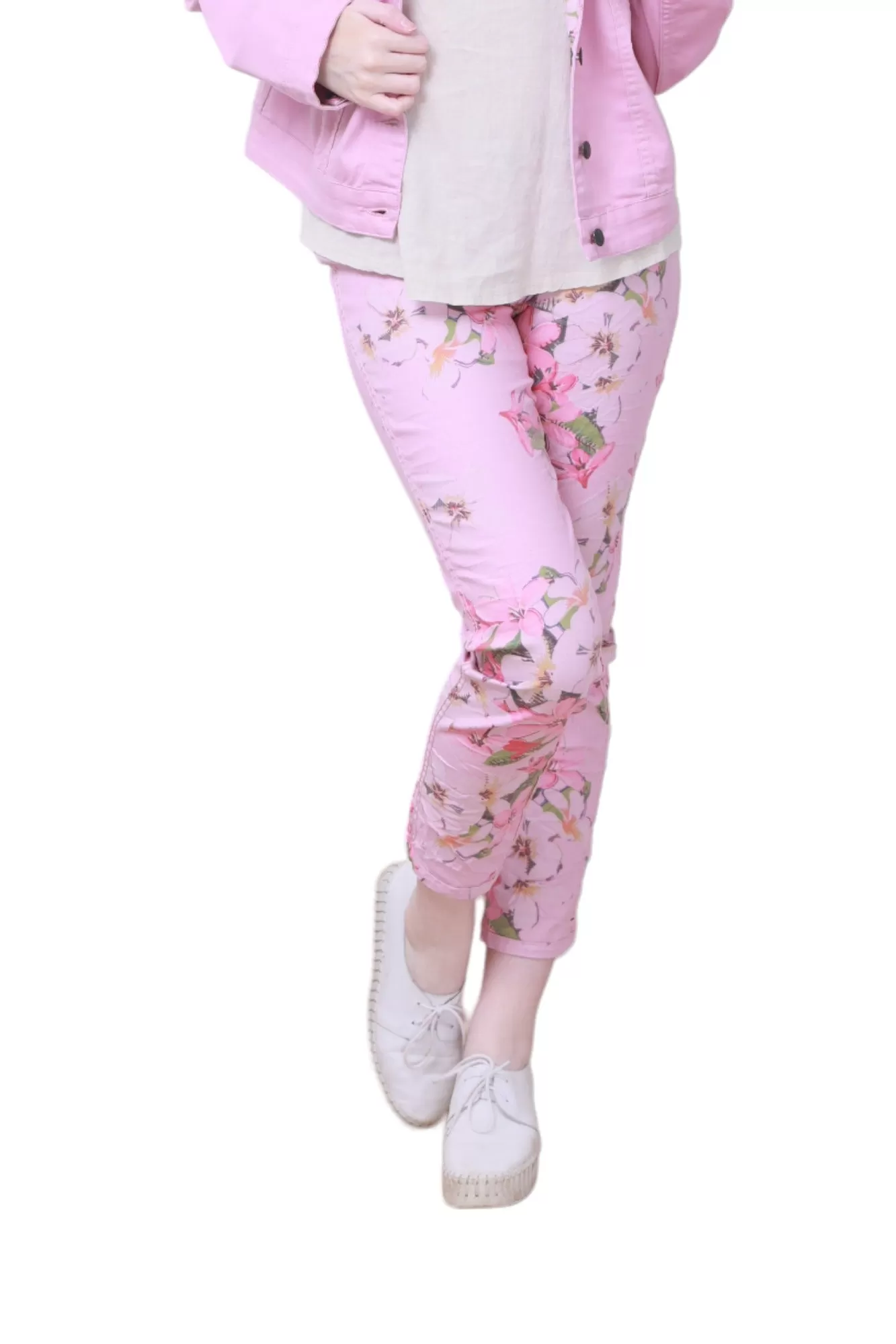 WEDNESDAY LULU REVERSIBLE FLORAL JEANS